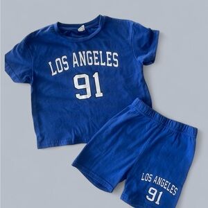 SHEIN Blue Kids Matching Set